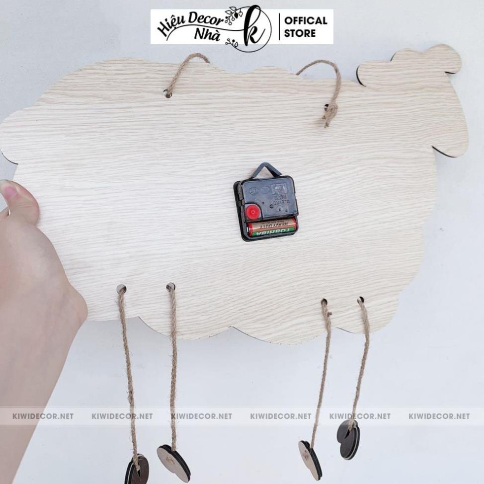 Đồng Hồ Treo Tường Decor Con Cừu Vintage Độc Đáo, Mới Lạ, Trang Trí Nhà Hàng, Khách sạn, Homestay - Hiệu Nhà K