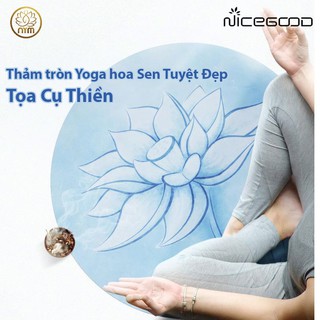 Thảm tròn Yoga hoa Sen Tuyệt Đẹp – Tọa Cụ Thiền Chính Hãng NICEGOOD