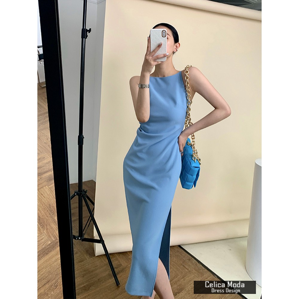 Váy 2 dây, đầm 2 dây xẻ tà sang chảnh, cao cấp | BigBuy360 - bigbuy360.vn