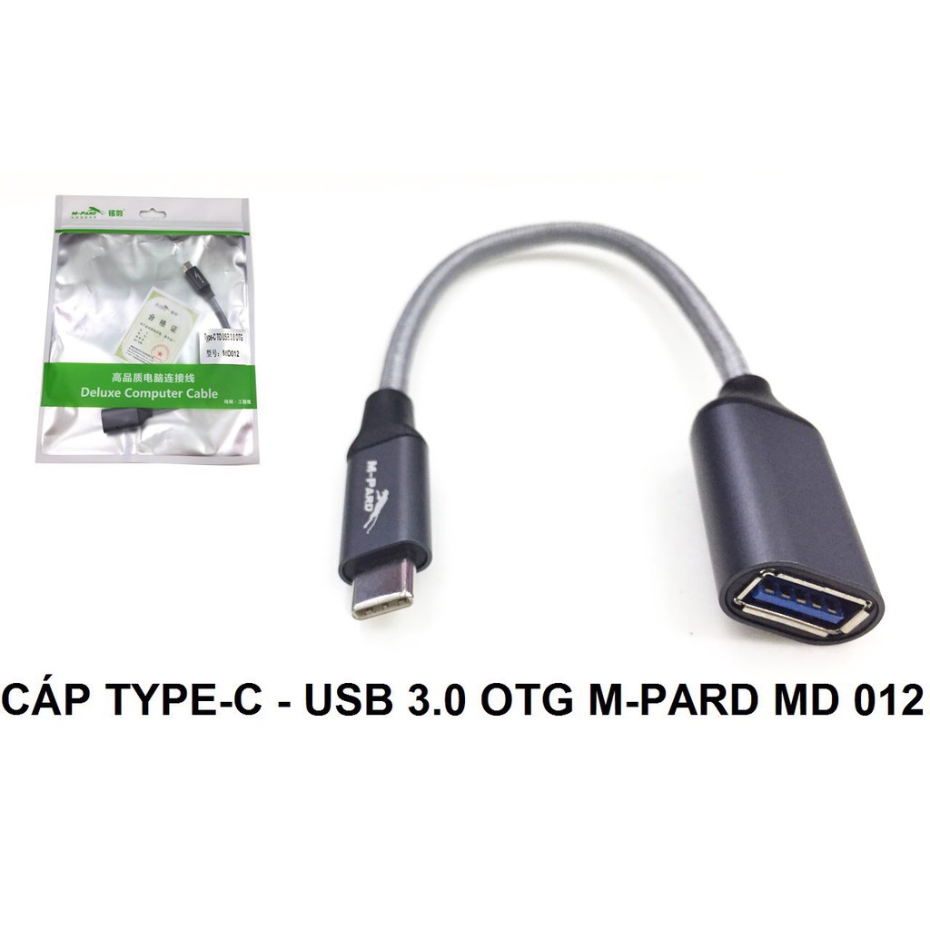 Cáp Type C -&gt; USB 3.0 OTG M-pard MD 012 , cáp chuyển từ Type C sang USB đầu cái - female , Type C OTG