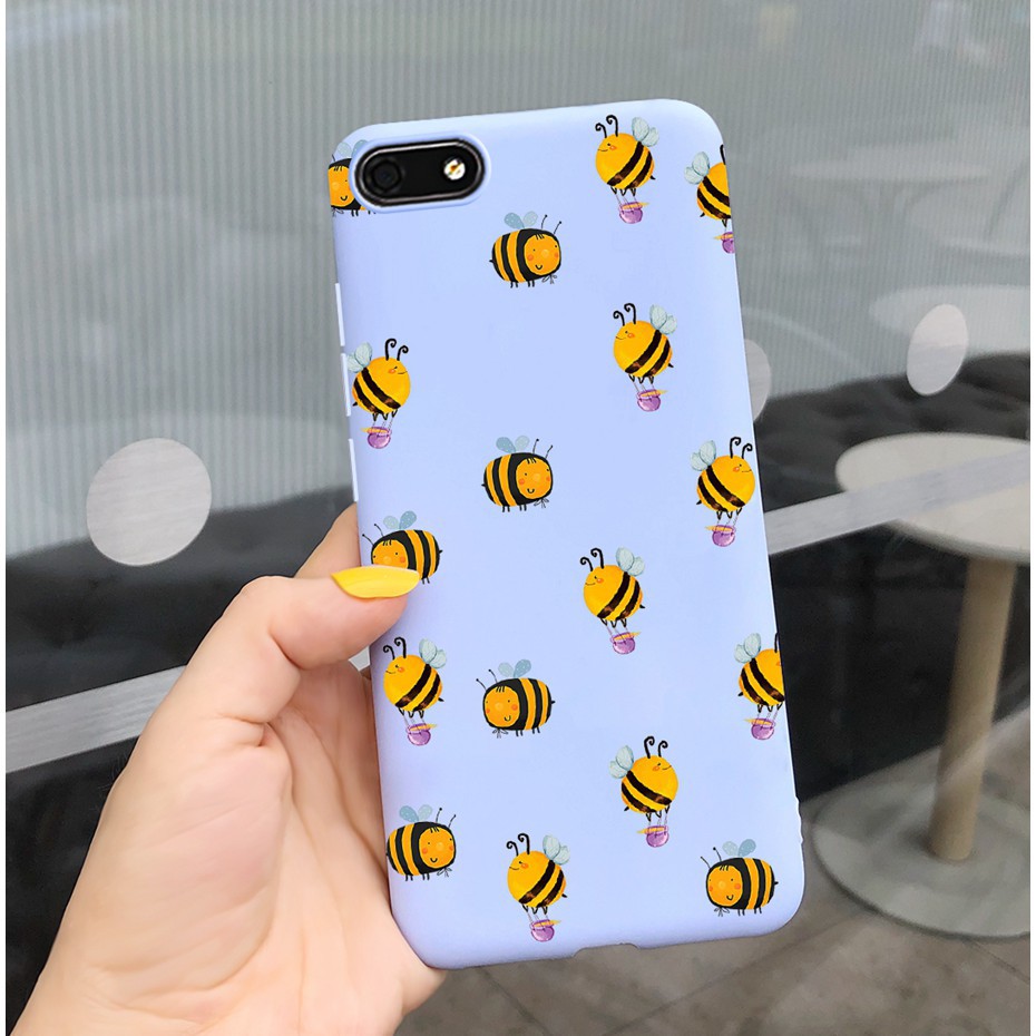 Huawei Y5 Y6 2017 Y5 Y6 Y7 Prime 2018  Y7 Y7Pro 2019 Case Silicon Soft TPU Protective Butterfly Bee Phone Cover Casing