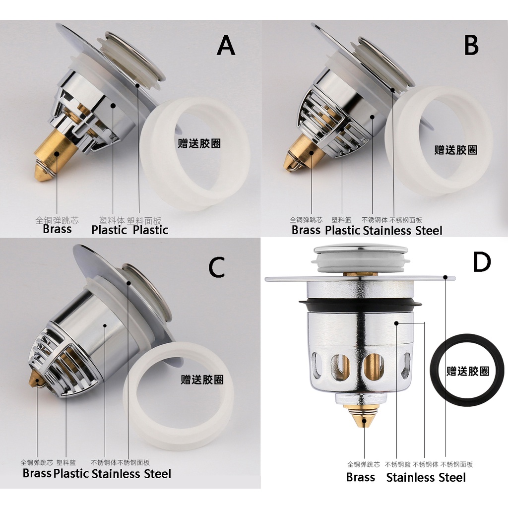 Dụng Cụ Lọc Rác/ Tóc Bồn Rửa Thay Thế Tiện Dụng Cho Nhà Tắm