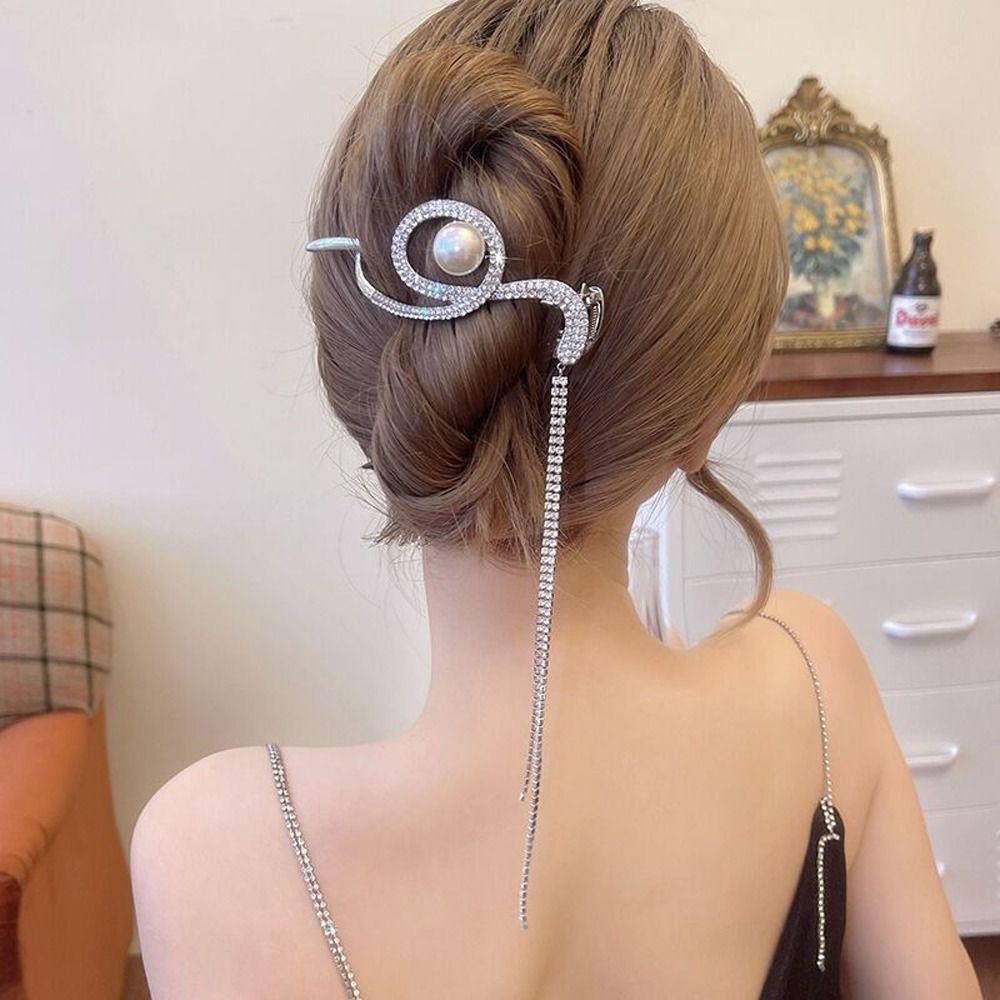 Kẹp Tóc Tua Rua Bất Đối Xứng Thời Trang Cho Nữ|Kẹp TóC BằNg HợP Kim