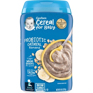 Bột ăn dặm Gerber vị Yến Mạch,Chuối Probiotic 227g
