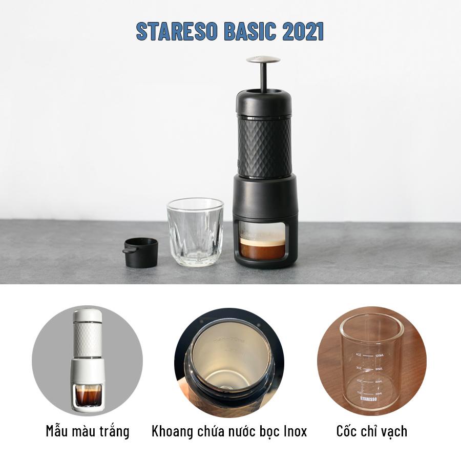 Máy pha cà phê STARESSO BASIC, Máy pha cà phê mini cầm tay espresso tại nhà - KaHomebrew