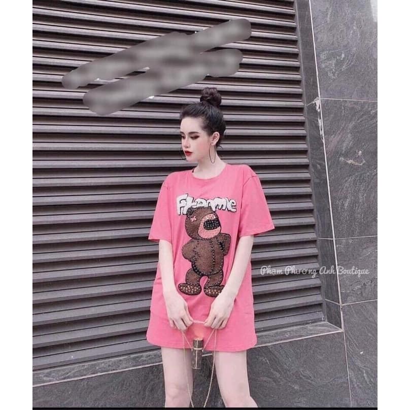 Áo thun nữ tay ngắn in 3d form rộng unisex cotton Yukago S1802
