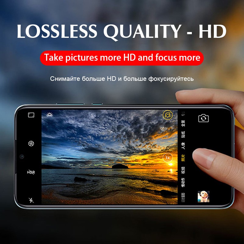 2 PC Camera bảo vệ kính cho iPhone 8 7 6 6s Plus XS XR X 11 Pro Max Lens Bảo vệ Kính cường lực Full Cover