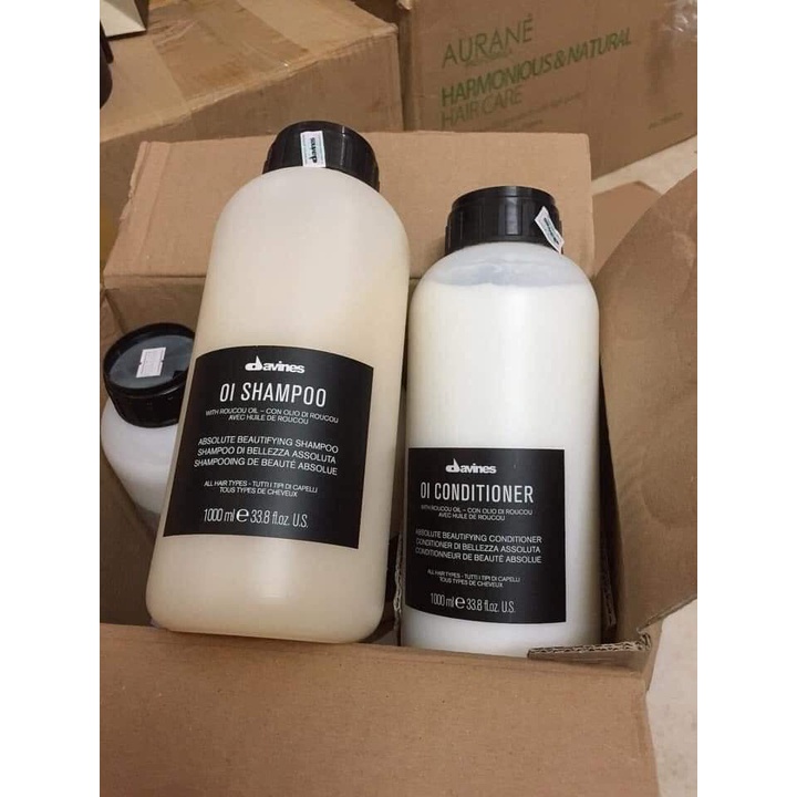 CẶP DẦU GỘI XẢ DAVINES OI ABSOLUTE SUÔN MƯỢT 1000ML X2