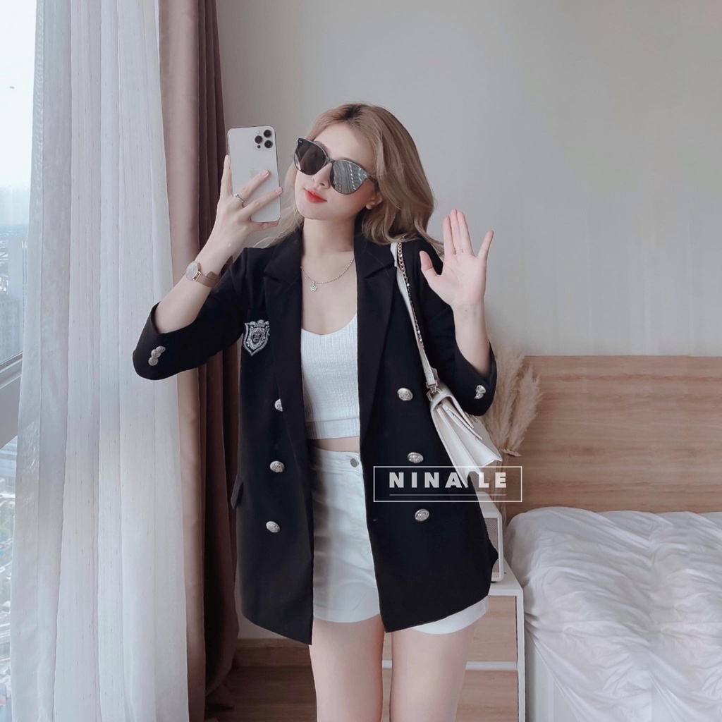 Sét bộ 3 món áo vest dài tay sang chảnh phối coptop kèm quần đùi xinh xắn, 2 màu sắc .