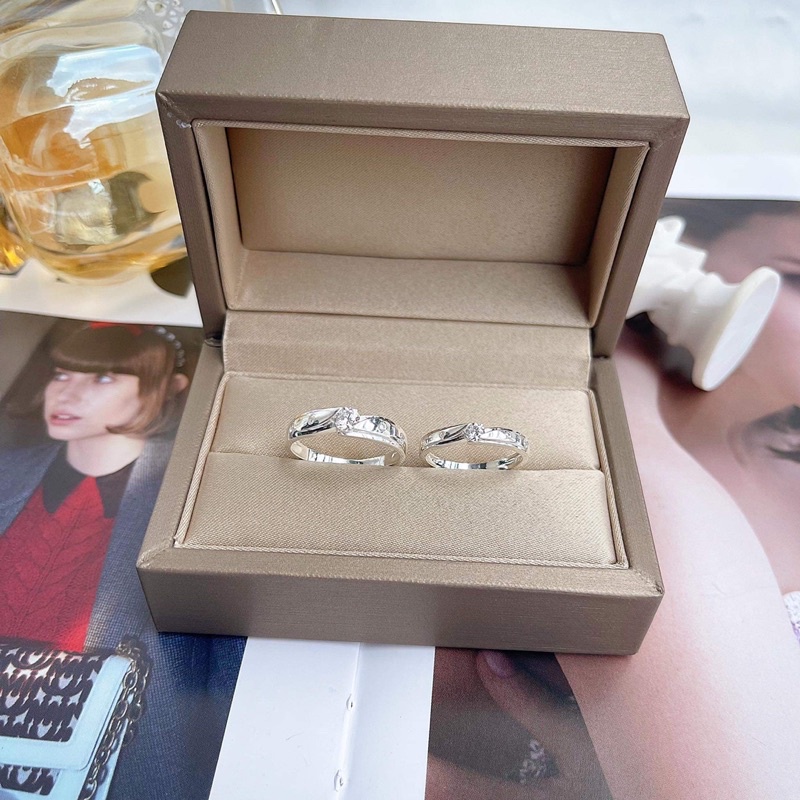 Nhẫn Cặp Đôi bạc khắc tên tình yêu nam nữ cao cấp NC097 - Trang Sức MINA JEWELRY