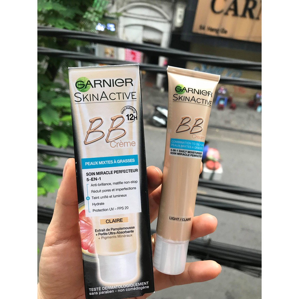 BB CREAM GARNIER CHO DA DẦU VÀ HỖN HỢP THIÊN DẦU màu light