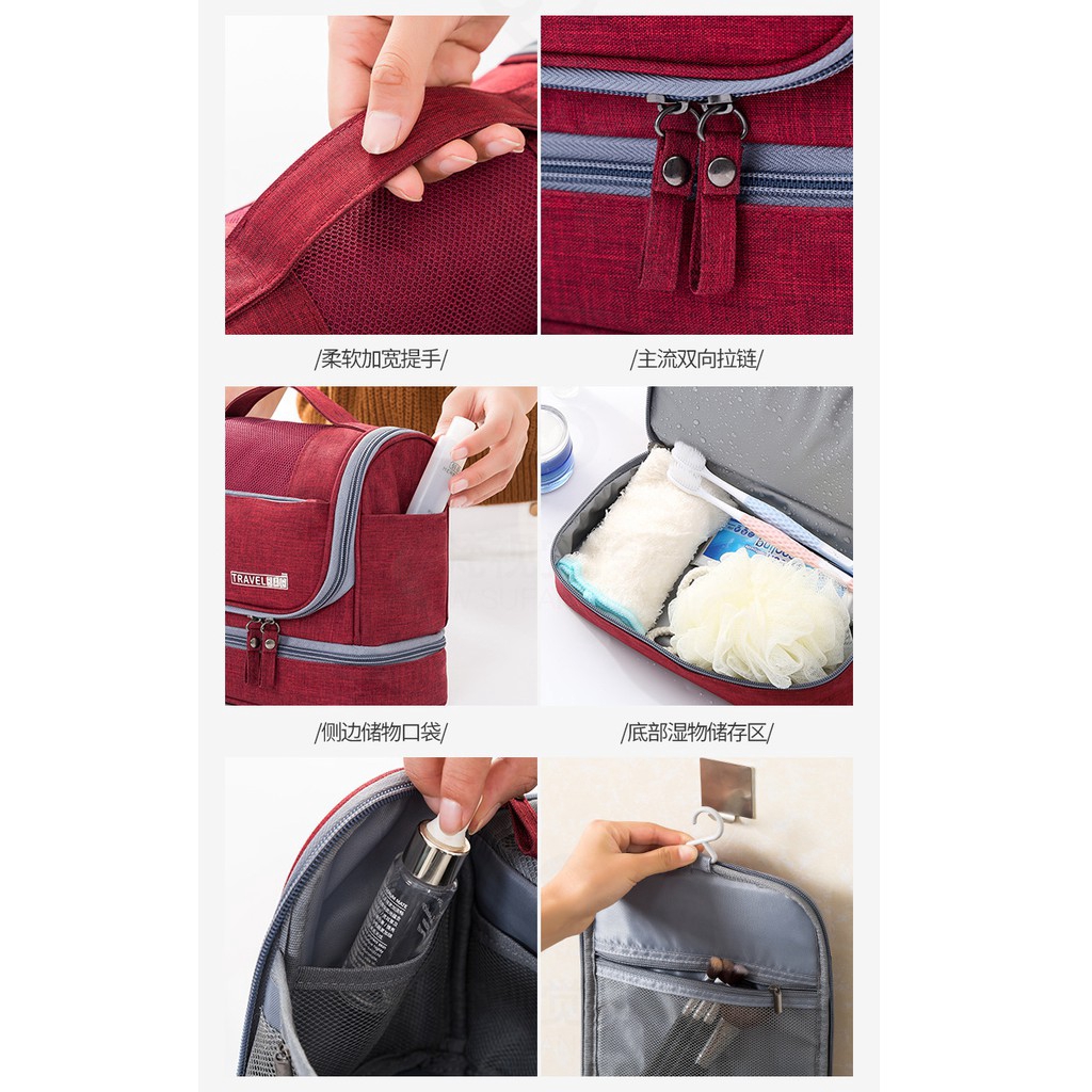 Túi đựng đồ trang điểm sức chứa lớn chống nước tiện dụng