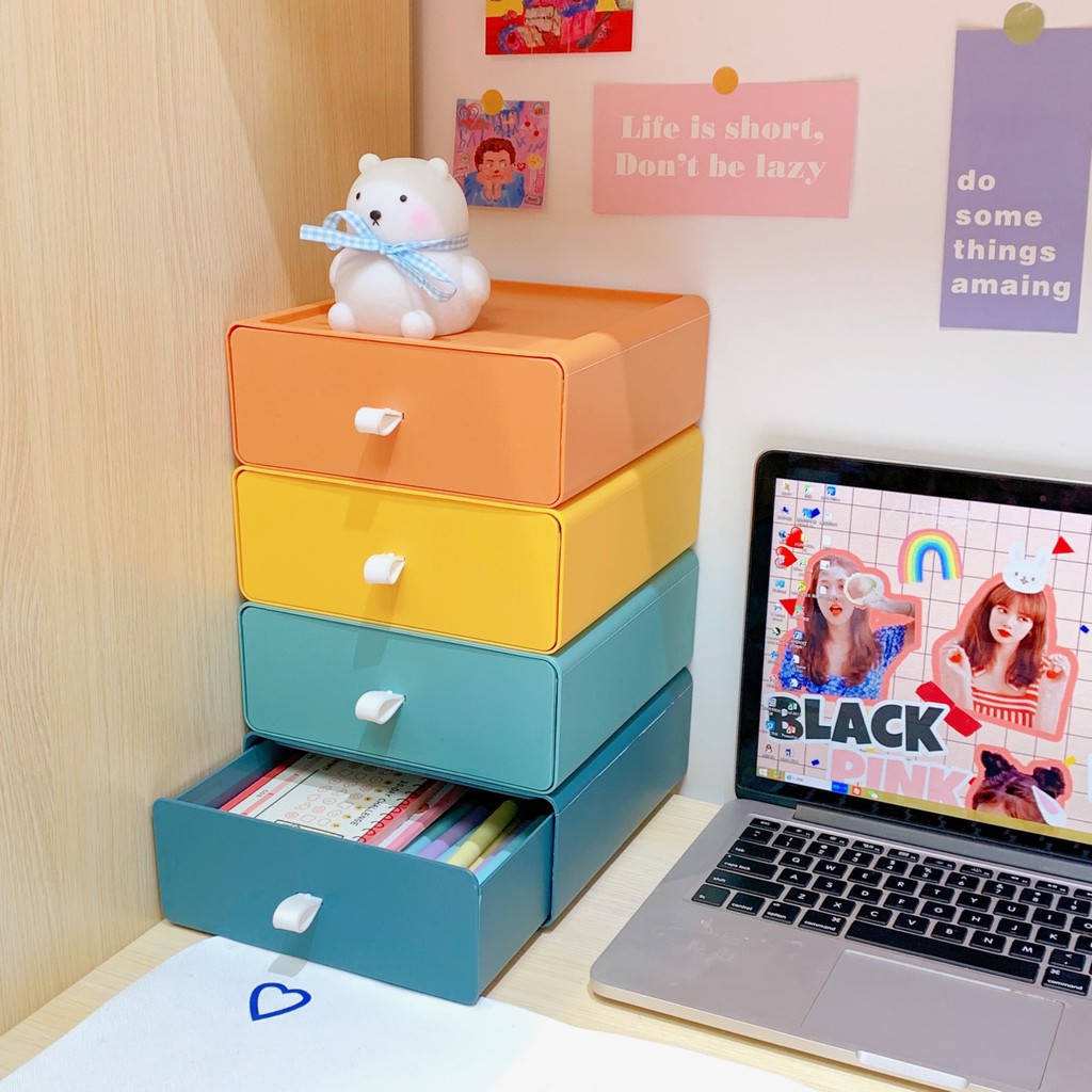 Hộp Tủ Ngăn Kéo Drawer Để Bàn Desk Organizer Tiện Dụng (không kèm sticker)