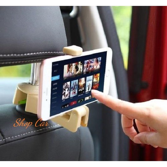 Móc Treo Đồ Sau Ghế Ô Tô Kiêm Giá Để Điện Thoại