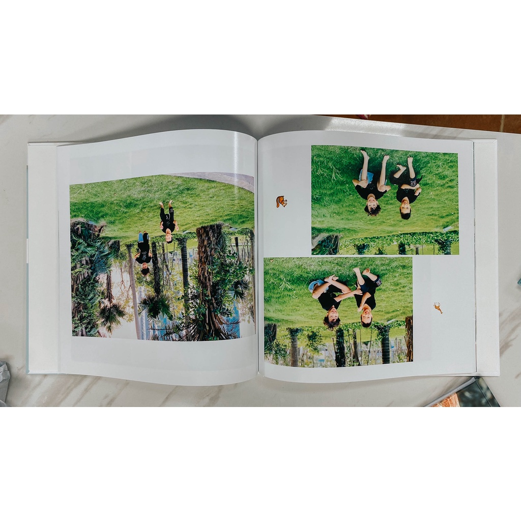 In sách ảnh theo yêu cầu bìa cứng 20 trang 20 x 20cm, In 4K siêu nét trên app NIZI