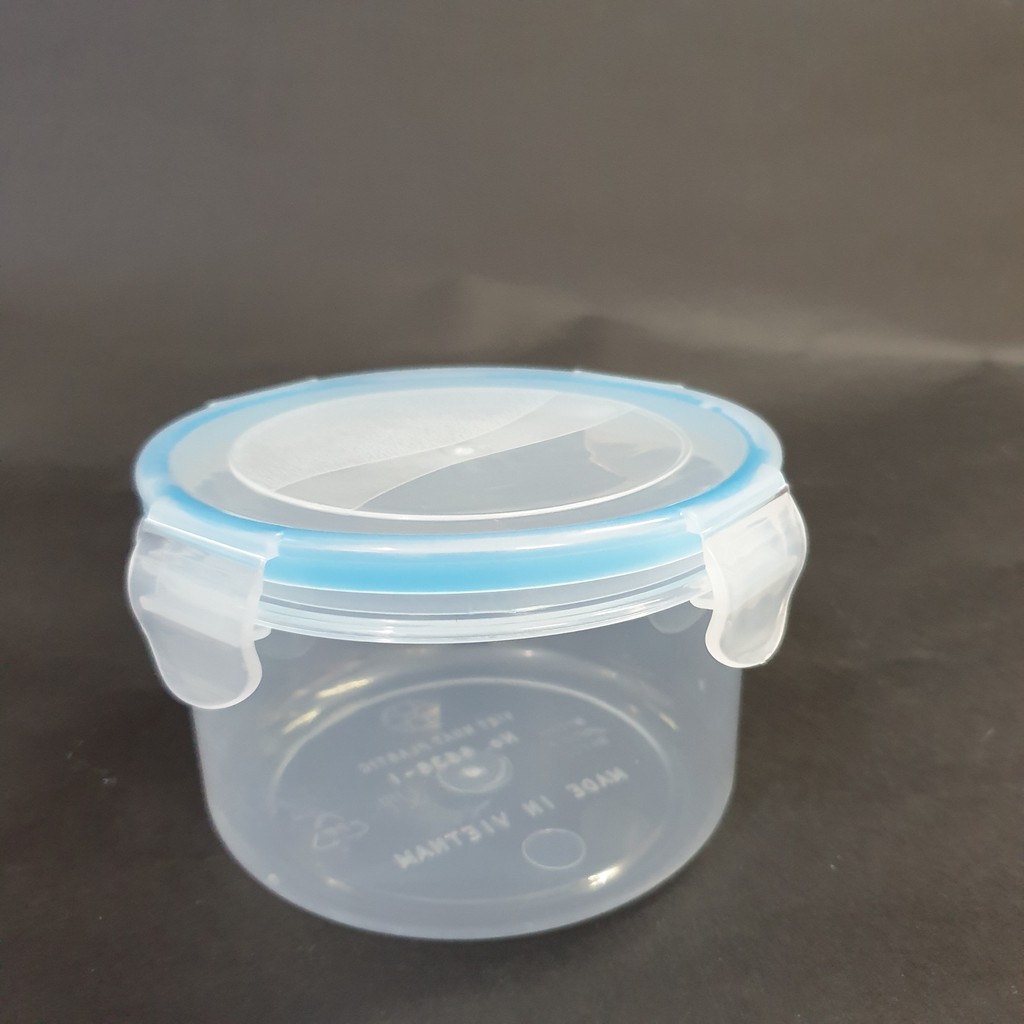Hộp thực phẩm Chuẩn Xịn Việt Nhật, hộp đựng thức ăn để tủ lạnh loại cao cấp, hình tròn cỡ số 2, có nắp đạy chắc chắn