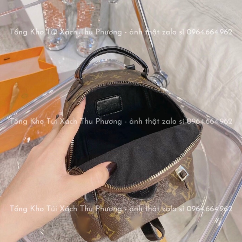 Balo mini nữ, balo hoạ tiết hoa nâu eo vỳ siêu sang hàng loại 1