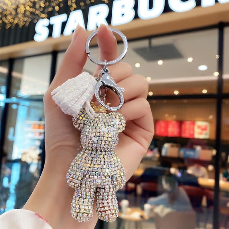 Móc khóa Bearbrick Gấu đính đá thời thượng