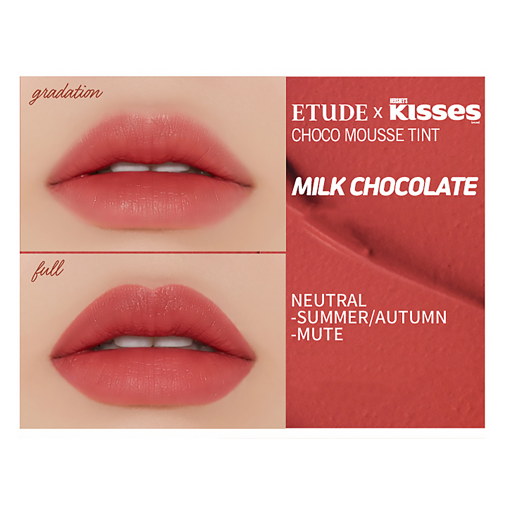Son tint ETUDEHOUSE HERSHEY's Kisses Choco Mousse 4g với 3 màu sắc lựa chọn | BigBuy360 - bigbuy360.vn