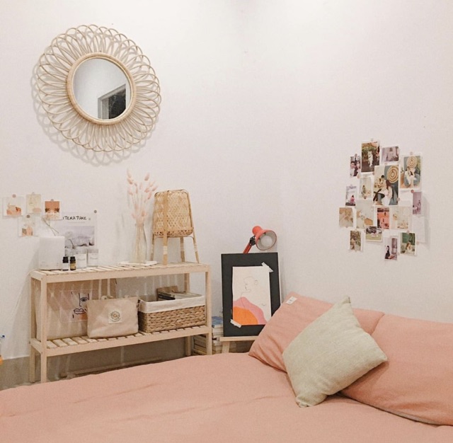 [FREESHIP ] Set chăn ga gối Cotton đũi: cam san hô | BigBuy360 - bigbuy360.vn