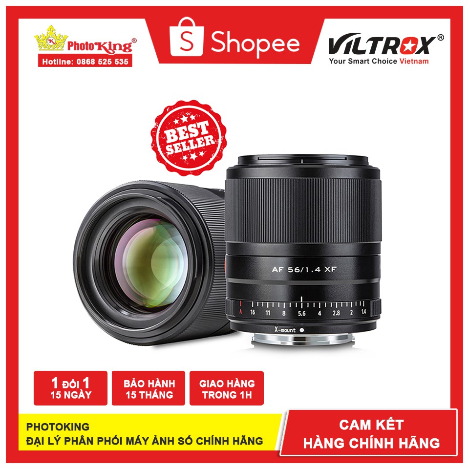 Ống kính Viltrox AF 56mm f1.4 STM ED IF Lens for Fujifilm X (Chính hãng)