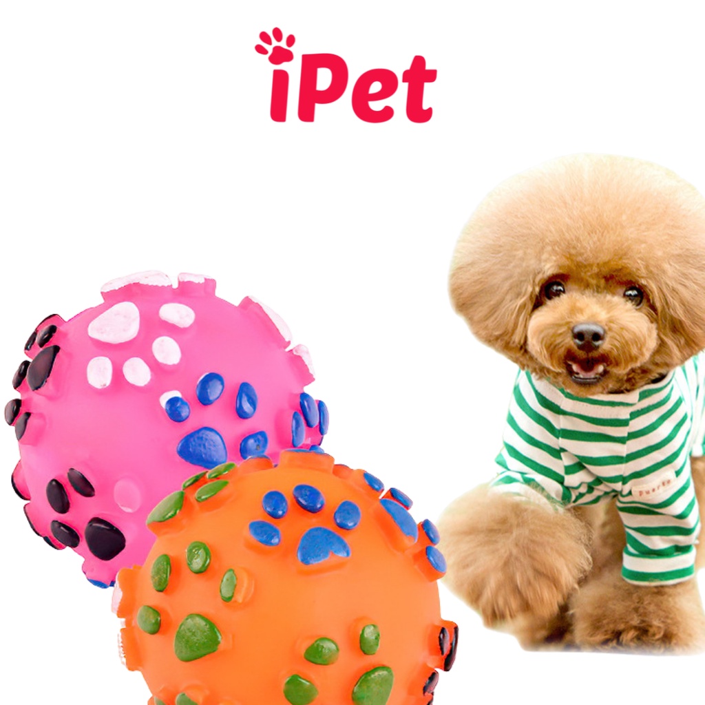Bóng Nhựa Hình Mặt Chó Mèo Cho Thú Cưng Nhai Gặm - iPet Shop