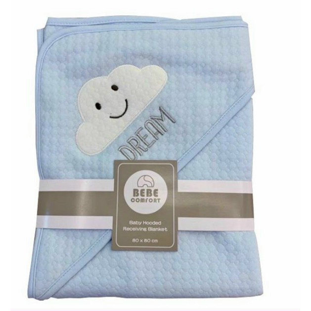 Chăn ủ cho bé BEBE COMFORT chăn ủ có mũ cho bé chất vải COTTON kích thước 80*80cm