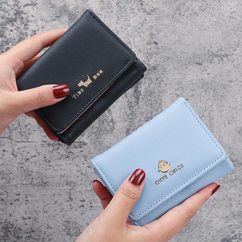 MELODG Ví Da Ngắn Thời Trang Xinh Xắn Dành Cho Nữ