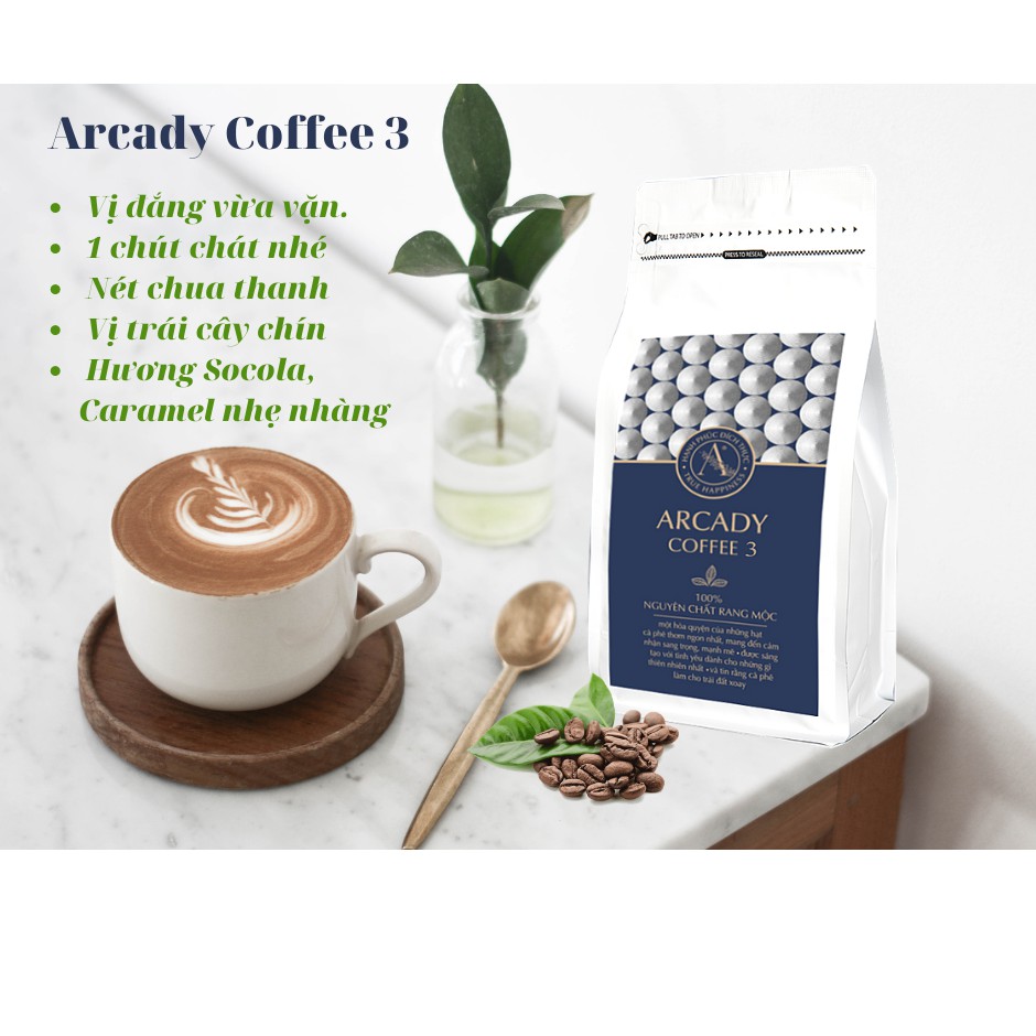 Cà phê nguyên chất 100% thơm ngon quyến rũ - Arcady Coffee - Roaster Pha phin