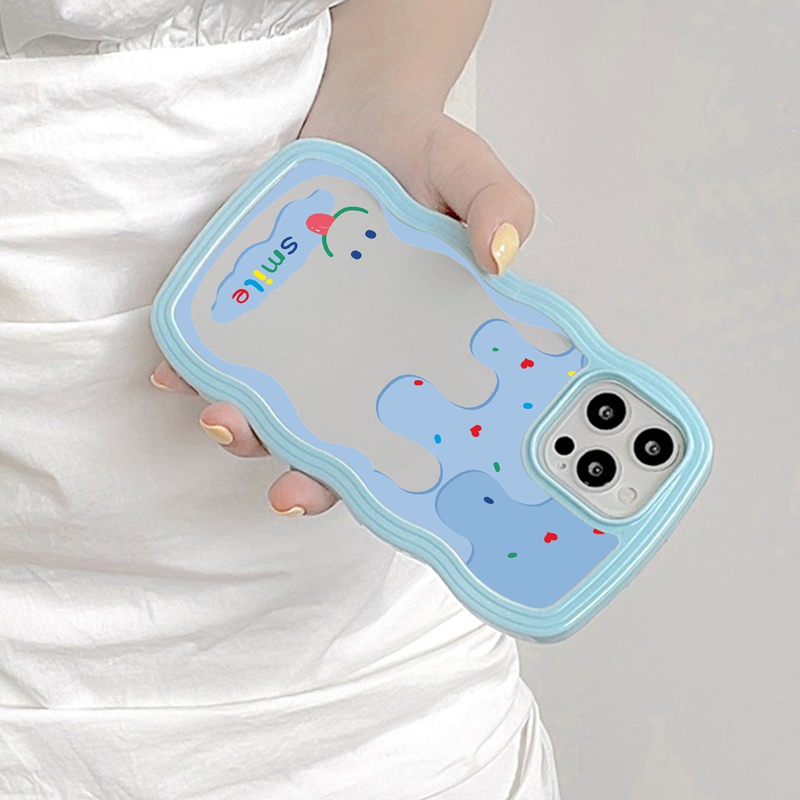 Ốp lưng iphone Ốp Điện Thoại Cát Chảy In Hình Kem Mặt Cười Cho iPhone 11 Pro 13 12 Pro Max 11 X XS Max XR 7 8 Plus