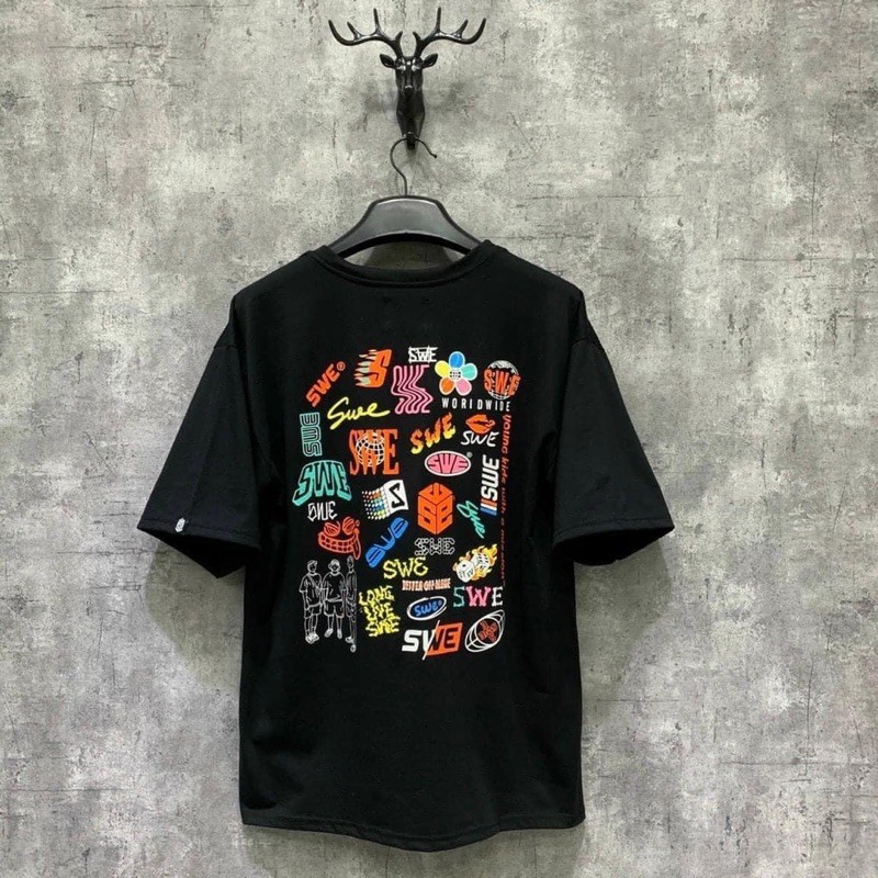 Áo thun SWE Logo áo thun tay lỡ unisex