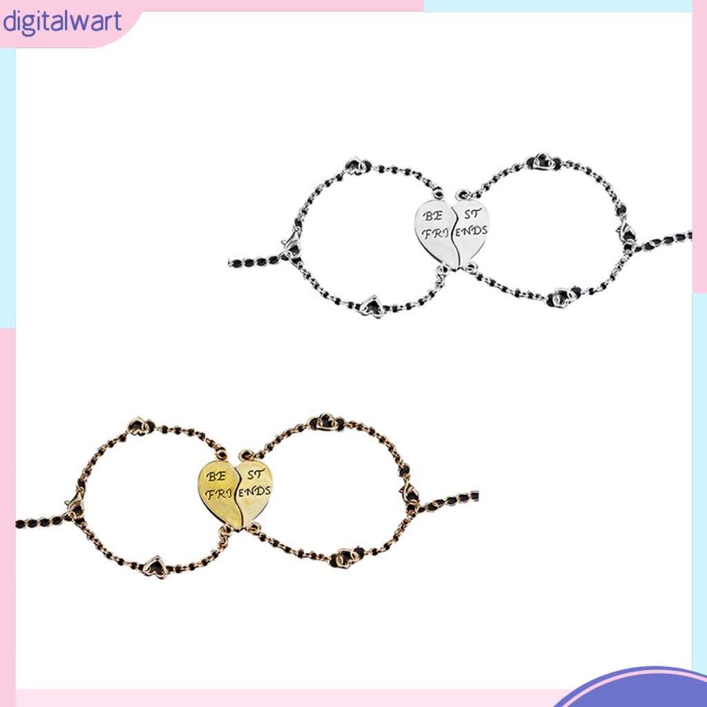 Set 2 vòng tay tình bạn mặt khắc chữ Best Friends