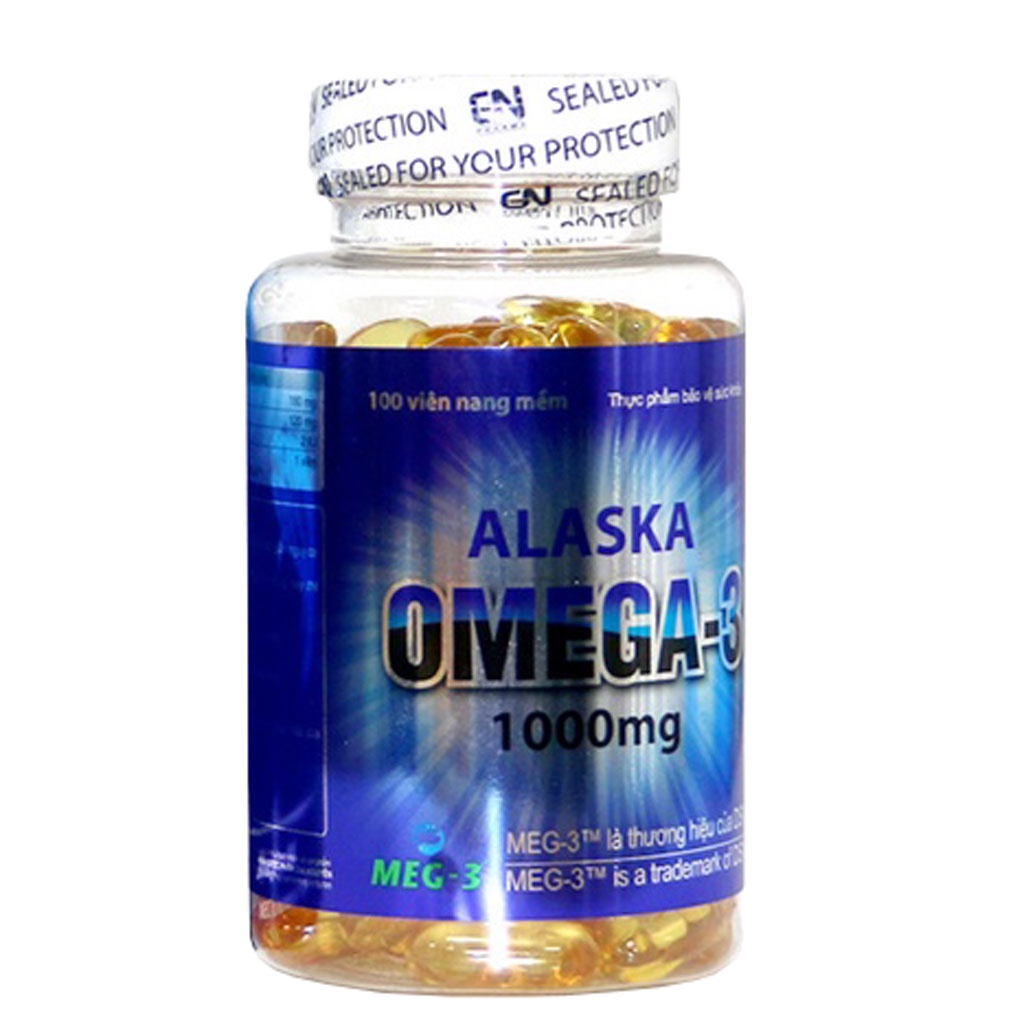 Dầu cá Omega 3 Alaska 1000mg – Hỗ trợ tăng cường thị lực cho người lớn và trẻ nhỏ (Lọ 100 viên)