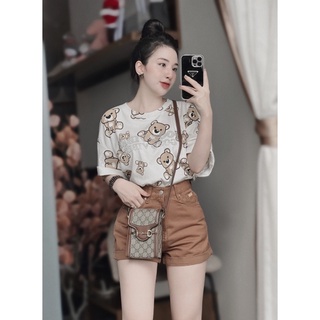 Quần short lật gấu không kèm đai hàng QCL1