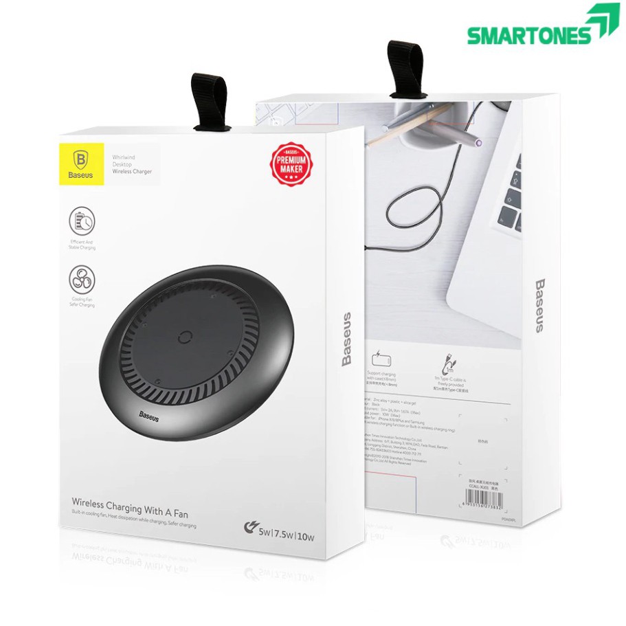 Đế sạc không dây Baseus Wireless Charger cho iPhone 8/8Plus/X/Xs/ Samsung S8/ S9/ Note 8/9 công suất 10W Chuẩn Qi