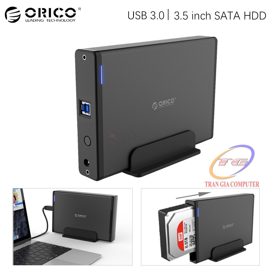 Box ổ cứng Orico 7688US3-BK 3.5 inch