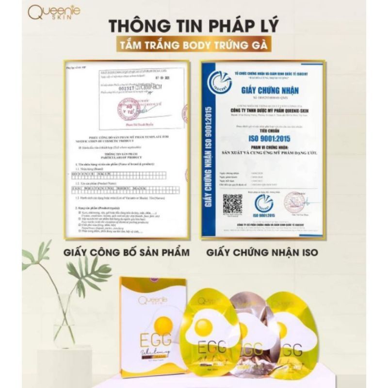 Body Mask EGG whitening( Tắm trắng trứng- 3gói) | BigBuy360 - bigbuy360.vn