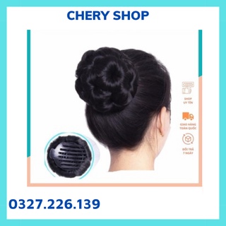 Tóc giả kẹp búi hoa ❤️❤️ freeship ❤️❤️ búi kẹp hoa cao cấp