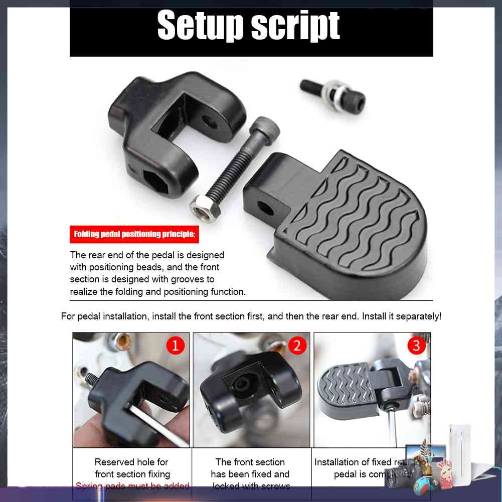 Bàn Đạp Để Chân Phía Sau Cho Xe Đạp Leo Núi Màu Đen