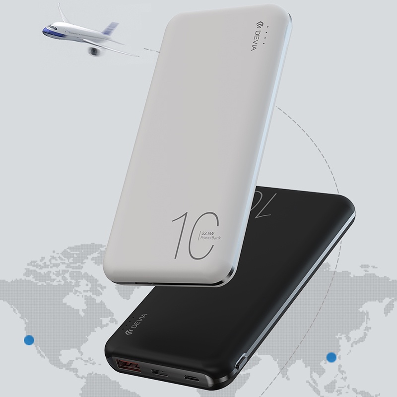 Sạc dự phòng 22.5W Devia EP109 Smart series 10000mAh sạc nhanh cho mọi dòng điện thoại - Hàng chín hãng có BH
