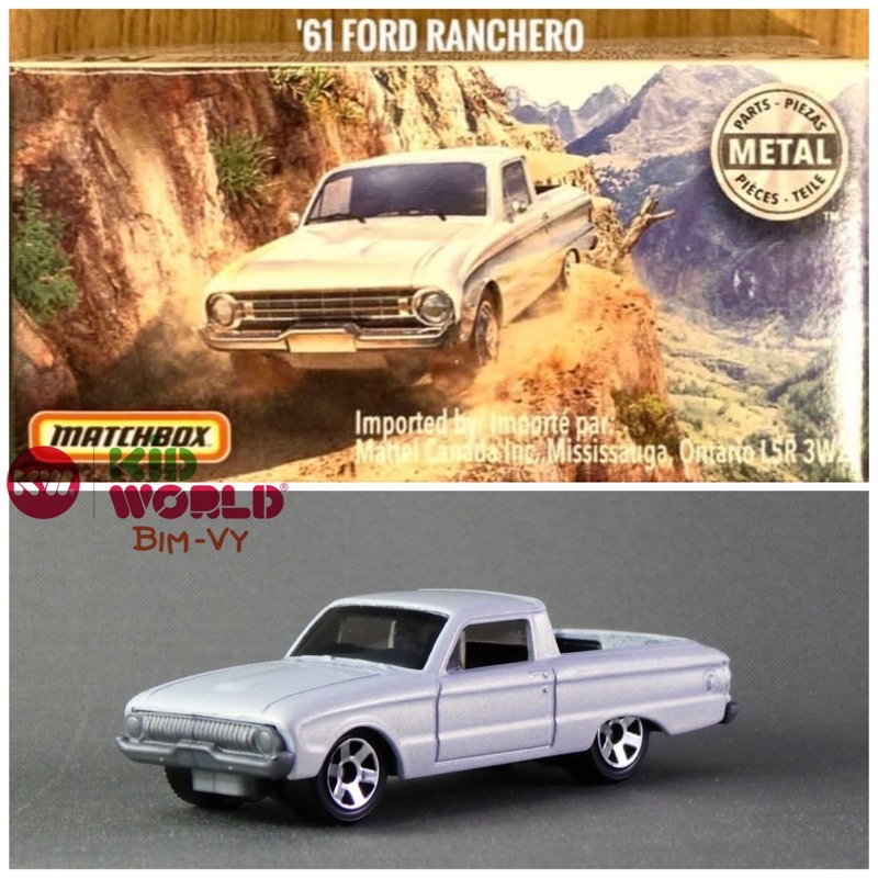 Xe mô hình Matchbox Box bán tải '61 Ford Ranchero 75/100. Tỷ lệ 1:64.