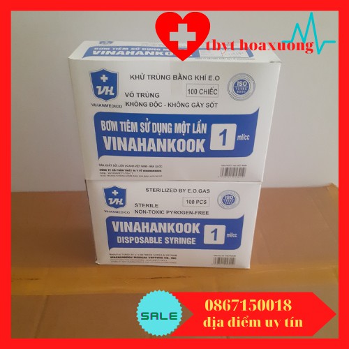 [giá tốt]Bơm Tiêm Vinahannkook 1ml ( Hộp 100 )