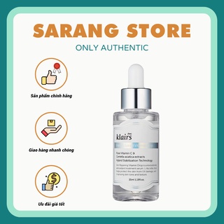 Tinh chất vitamin C mờ thâm sáng da Klairs Freshly Juiced Drop Serum 35ml [Sarang Store]