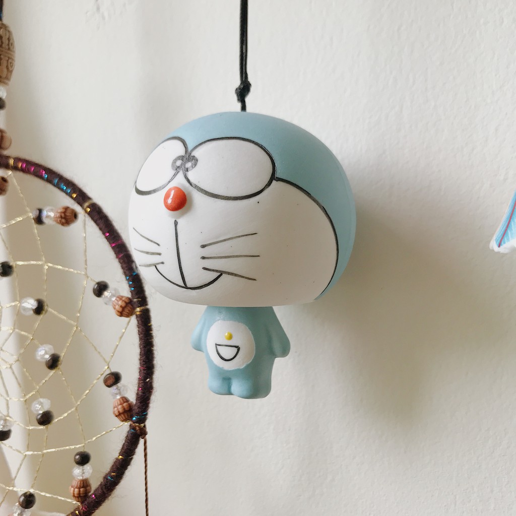 Chuông gió gốm Doremon đầu to