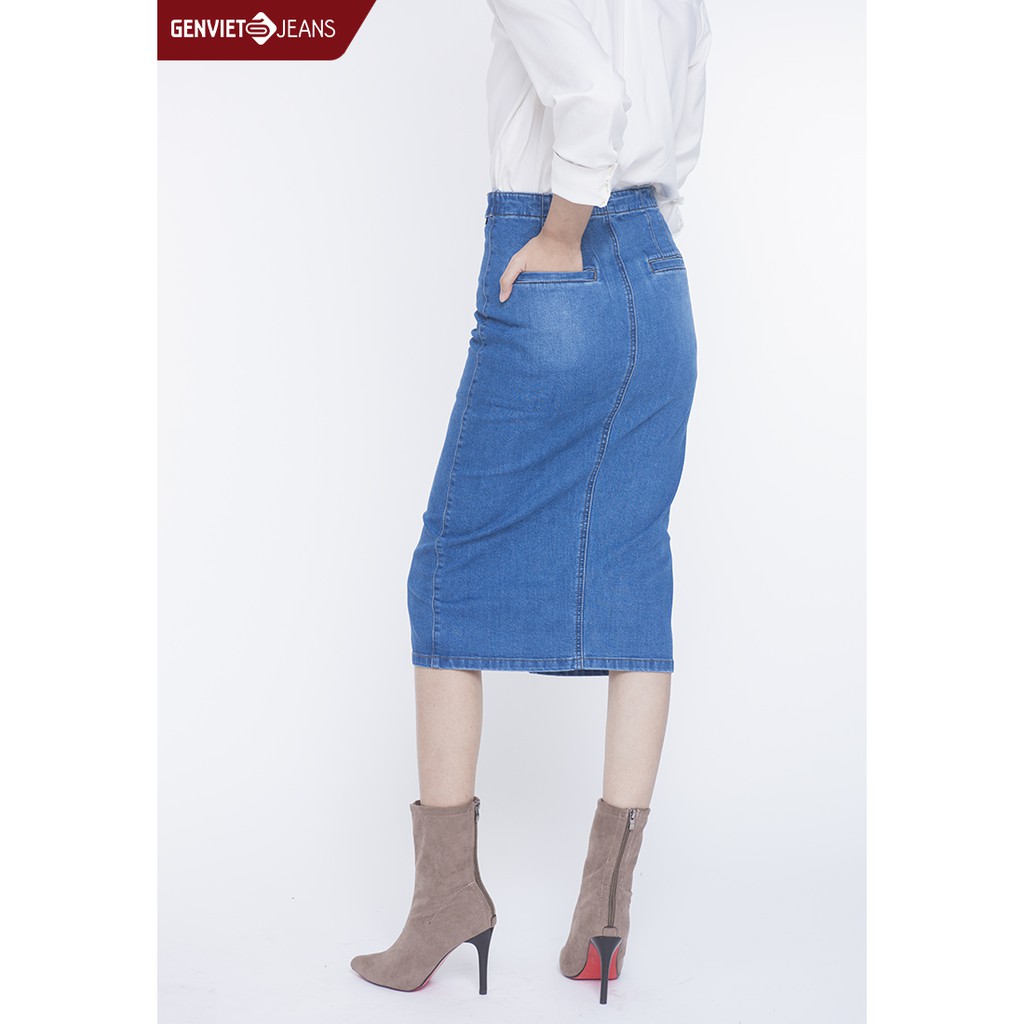 [Mã FASHIONMALLT4 giảm 15% đơn 150k] Zuýp Jeans Nữ TJ321J803 GENVIET | BigBuy360 - bigbuy360.vn