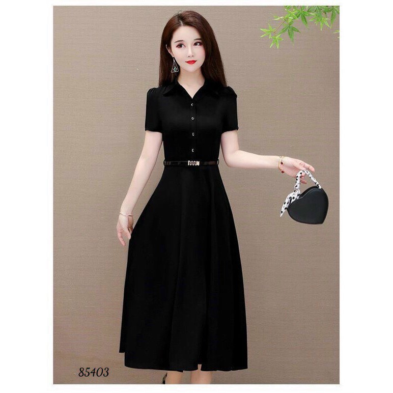 (Top bán chạy )Đầm phong cách Vintage cổ sơ mi HOT fashion - Lịch thiệp và quý phái/MS 0201 / Có 3 màu