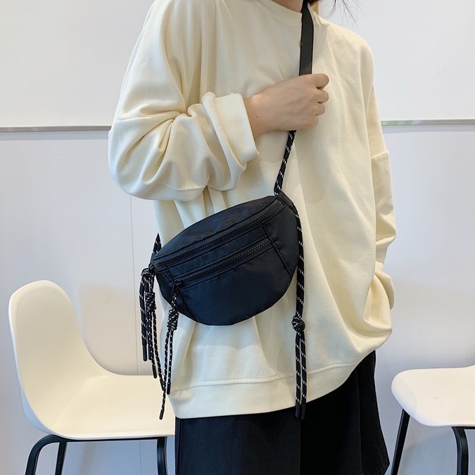 Túi Đeo Chéo Ngực Cỡ Lớn Bằng Nylon Thời Trang Hàn Quốc Cho Nữ