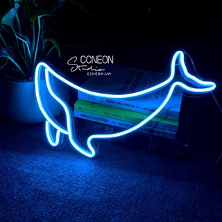 Đèn Trang Trí Led Neon Sign Hình Cá Voi