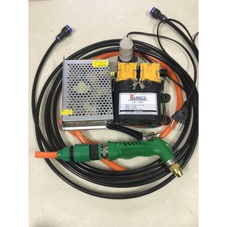 MÁY RỬA XE BƠM ĐÔI CỰC MẠNH KUBOTA KÈM NGUỒN TỔ ONG 12V-10A 10M dây 8li chịu lực Vệ Sinh Máy lạnh Cực tiện Lợi