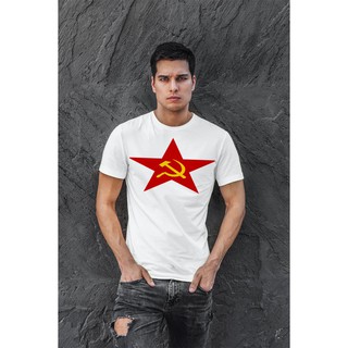 Áo thun in hình Sao đỏ mà búa liềm